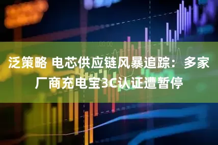 泛策略 电芯供应链风暴追踪：多家厂商充电宝3C认证遭暂停