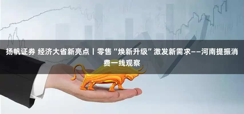扬帆证券 经济大省新亮点丨零售“焕新升级”激发新需求——河南提振消费一线观察