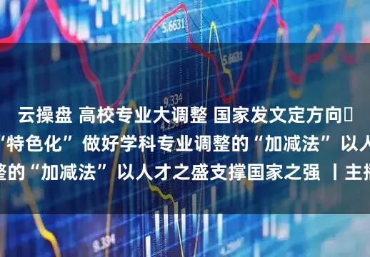 云操盘 高校专业大调整 国家发文定方向! 从“大而全”到“特色化” 做好学科专业调整的“加减法” 以人才之盛支撑国家之强 丨主播评论