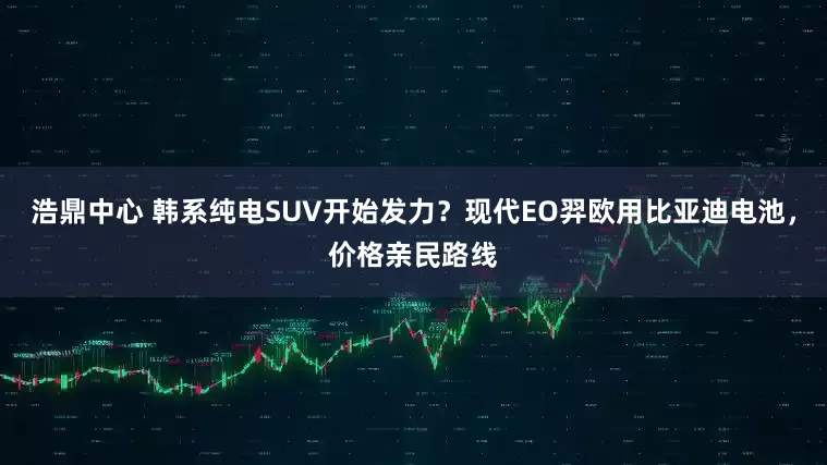 浩鼎中心 韩系纯电SUV开始发力?现代EO羿欧用比亚迪电池,价格亲民路线